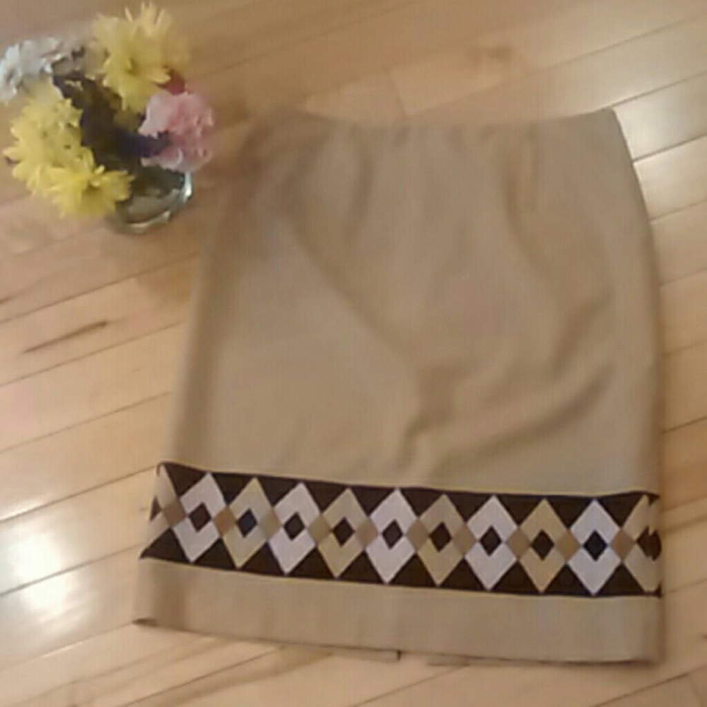 Ann Taylor Loft Skirt beige brown